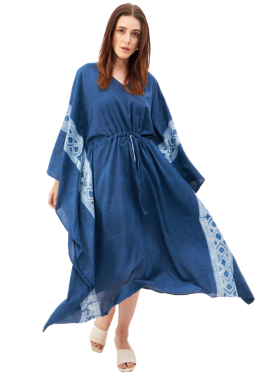 Indigo Handcrafted Shibori Kaftan