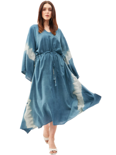 Indigo Handcrafted Shibori Kaftan