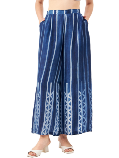 Flowy Handcrafted Shibori Palazzo