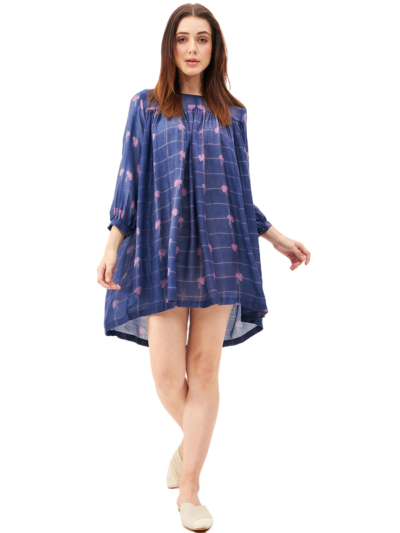 Handcrafted Shibori Short Dress