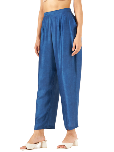 Solid Indigo Handcrafted Palazzo Pant